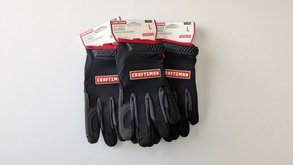 NEW Craftsman Mechanic's Gloves Size Large Mechanix ($10 Each Or $20 For 3)