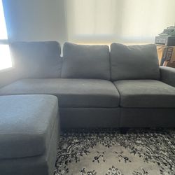 Shintenchi Convertible Sectional Sofa Couch Modern Linen Fabric L-Shaped 