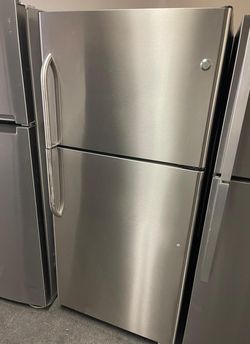 GE  Top Mount Stainless Refrigerator Fridge
