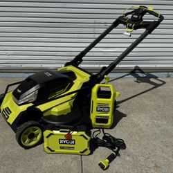 Gently Used Ryobi 80V HP Brushless Battery Cordless Electric 30 in. Multi-Blade Lawn Mower with Battery and Charger