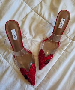 ALAÏA red crystal heel (new)