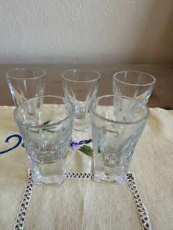 Lot of 5 shot glasses from France