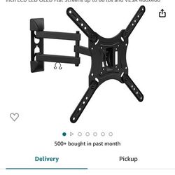 Mount-It! Full Motion TV Wall Mount Monitor Wall Bracket with Swivel and Articulating Tilt Arm, Fits 26 32 35 37 40 42 47 50 55 Inch LCD LED OLED Flat