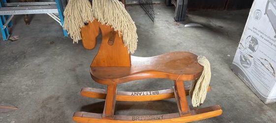 Wooden rocking horse