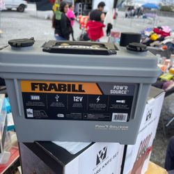 Frabill Pow'R Source Storage Box | Water Resistant Lightweight and Portable Power 12V