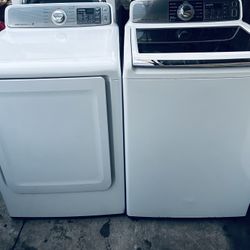 SAMSUNG. WASHER AND GAS DRYER 