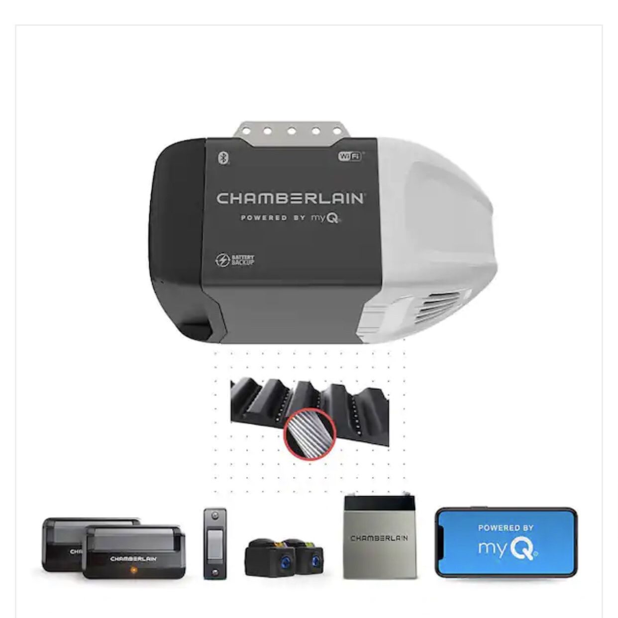 Chamberlain 1/2 Hp Smart Garage Door Opener 