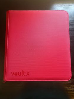 Red Vault X 12 Pocket Card Binder w/ Zipper & 480 Card Slots