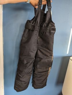 Black Toddler 3T Snow Bib