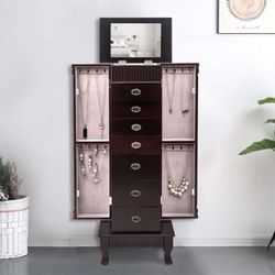 Large Standing Jewelry Armoire