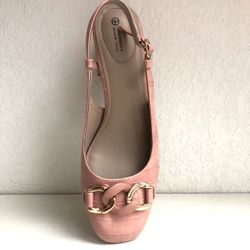 GIANI BERNINI Womens Tatiaa Memory Foam Block Heel Sling Back Pumps Pink 9.5 Med