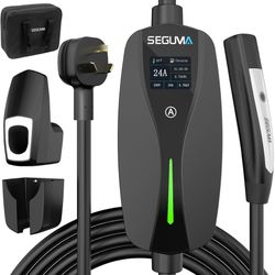 NEMA 10-30 Level 2 Tesla Charger-24A 240V, 25FT Extension Cable, Adjustable Current(10-24A)-Portable Home Mobile EV Charger for Model Y/X/3/S/Cybertru