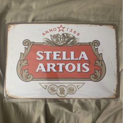 Stella Artois Beer Metal Bar Sign