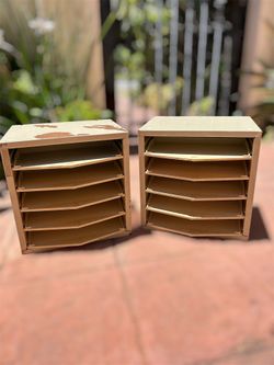 2 Vintage Industrial Metal Drawers Desk Organizers $20 for Both