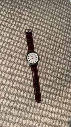 Men's Analog cruiser Watch with Leather Strap