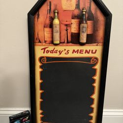 Menu Board With Chalk Markers