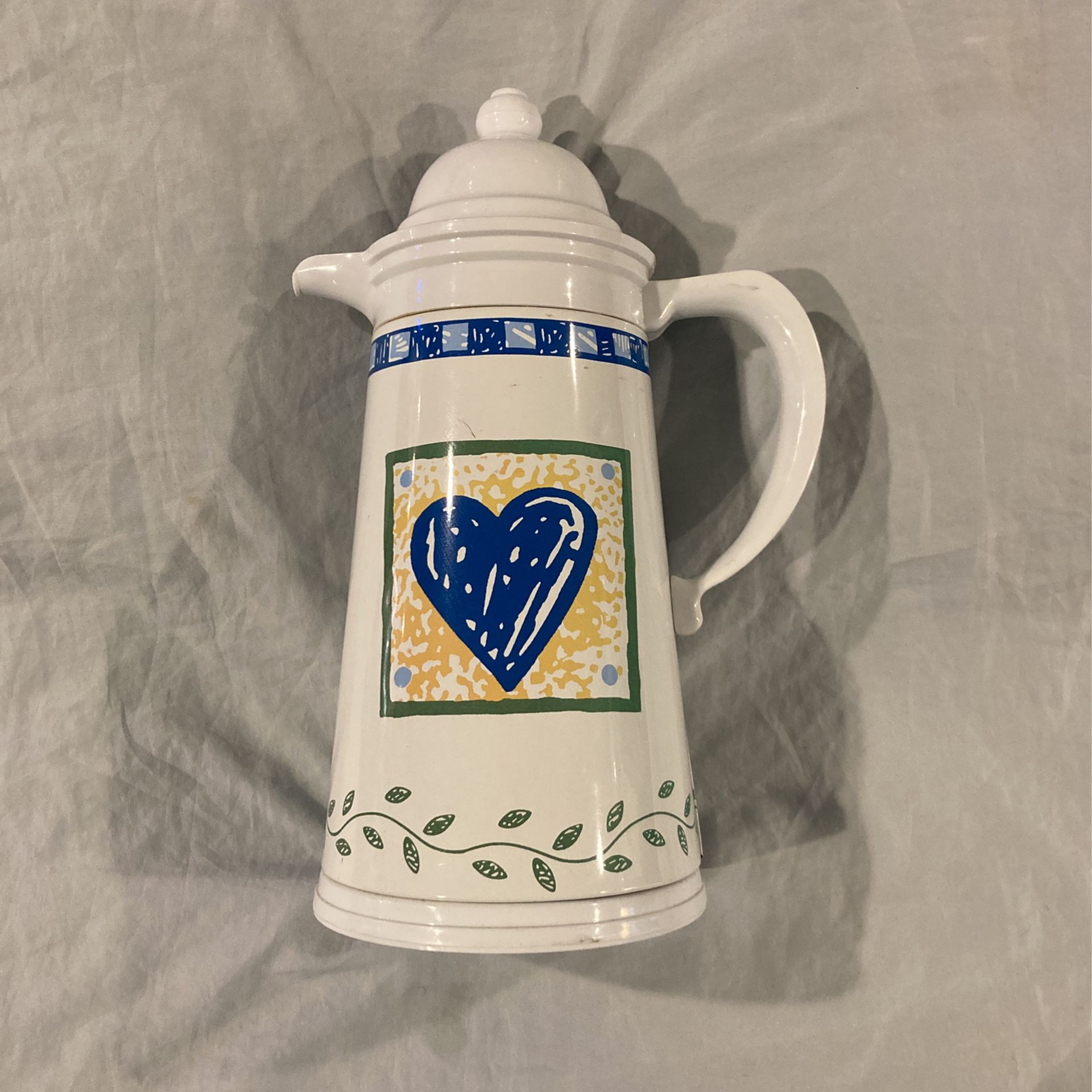 Thermos Coffee Pitcher - Carafe - Blue Heart - Coffee Server - Thermique - Thermal - Pitcher