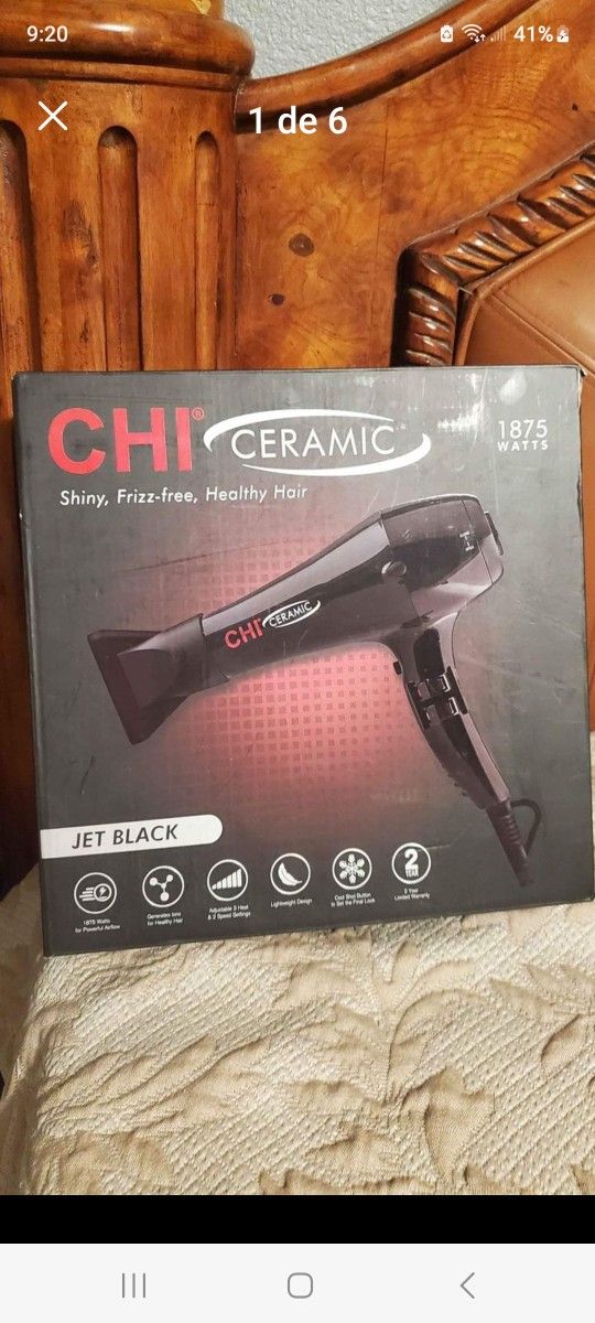 New !!  chi ceramic hair dryer $55 pick up in San jacinto  any time