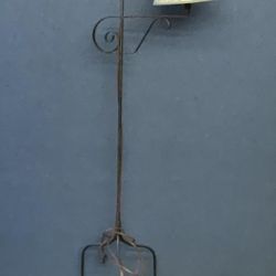 60" Antique Wrought Iron Floor Lamp