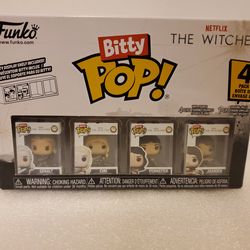 Brand New Netflix The Witcher Geralt Funko Bitty Pop! Mini-Figure 4-Pack
