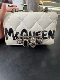 Alexander McQueen Graffiti Jewelled Satchel Bag