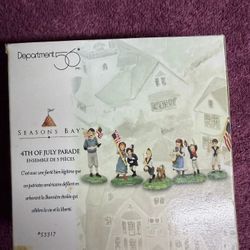 Dept Department 56 4th Of July Parade Set Of 5