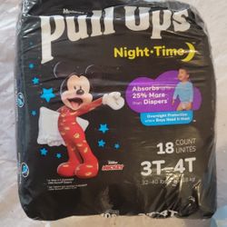 Pull Ups, Nighttime Pull Ups And Little Swimmers   75-77 Items Altogether.