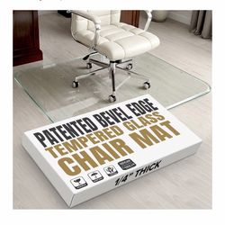 🪑 Tempered Glass Chair Mat (36” x 46”) – Heavy Duty 