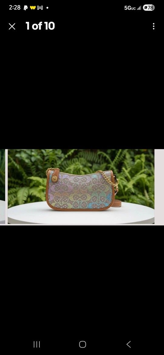 Coach Crystal Rainbow Swinger Bag