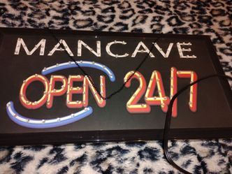 Mancave lighted sign