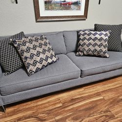 Grey Couch,2 Chairs, 8x10' Rug From POTTERY BARN
