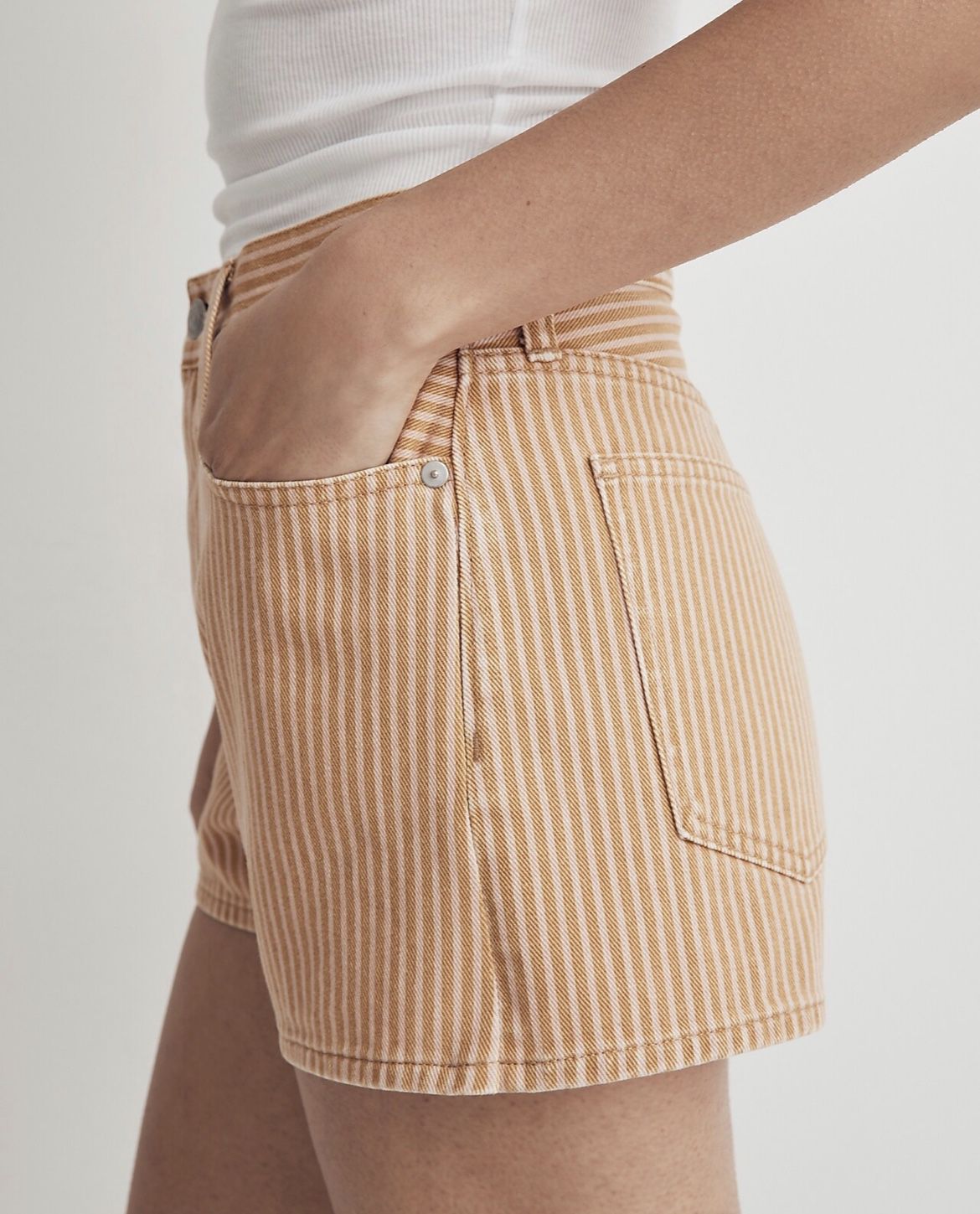 Madewell Women’s Momjean Shorts (Stripes) $32 NWT