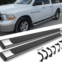 Fit 09-23 Dodge Ram Quad Cab 78 Inch OE Side Step Nerf Bar Running Board SS 2PCS