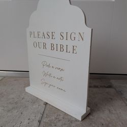Wedding Guest Book - Sign Our Bible