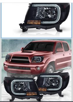 Black housing headlights for Toyota Tacoma 2005 thru 2011
