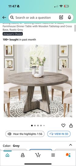 Gray Table New In Box