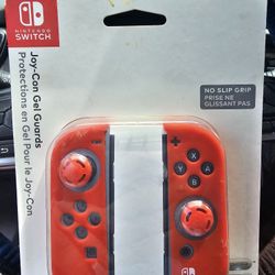 Grips GEL Orange + 2Caps ((Non ROUGE) Pour joy-con Nintendo Switch OLED PDP Plus Games