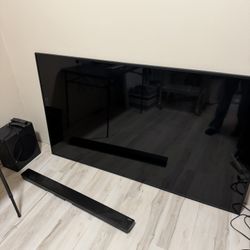 Samsung 75” 4k TV W/ Samsung Soundbar & Wireless Subwoofer 