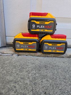 Dewalt 60v Flexvolt Batteries 9.0 Ah Brand New Price For All 3