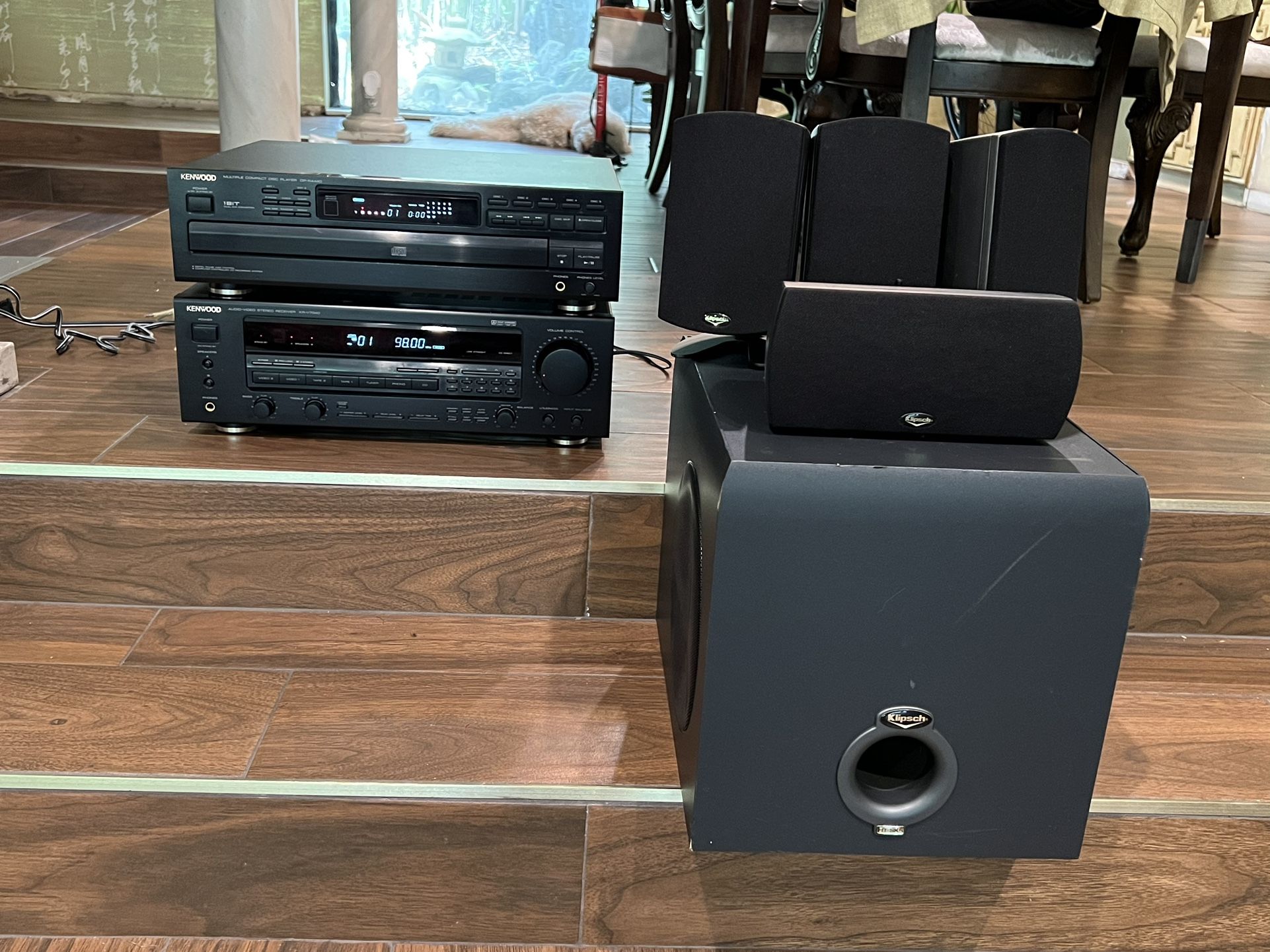 High Quality Kenwood Stereo System And Klipsch Speakers