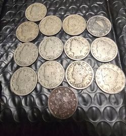 USA coins old V nickels lot of 14
