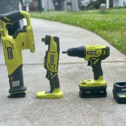Ryobi 18V Cordless Tool Bundle – Drill, Impact, Saw + Charger