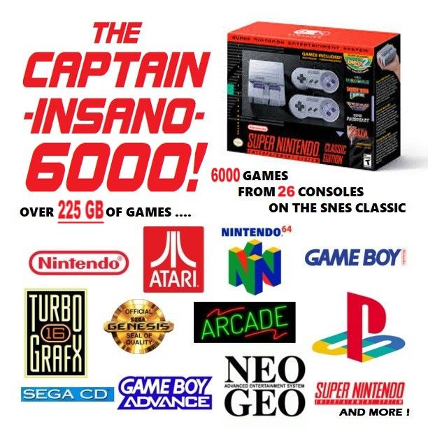 Over 7000 games - SNES Classic mod service - PS1, Dreamcast, Arcades, DS, PSP ETC