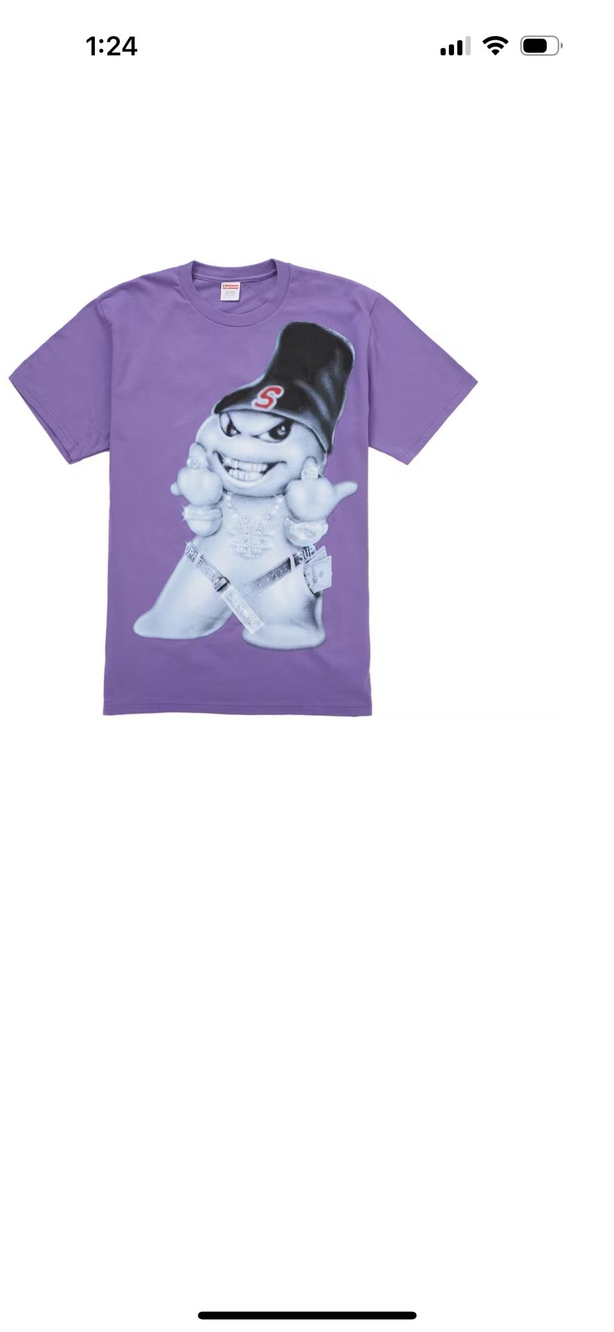 Supreme Snowman Tee Purple Size Medium