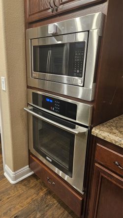 Microwave and oven wall