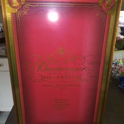 Budweiser Millennium Limited Edition Collectors Bottle with 4 Glass Set