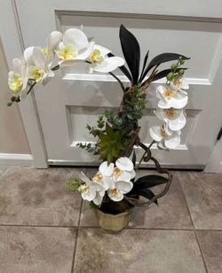 Handmade 27" Faux Orchid Arrangement⁠