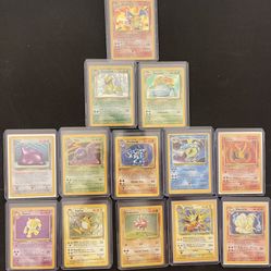 Pokemon, First Edition, Base Set, Shadowless, Fossil And Jungle Cards