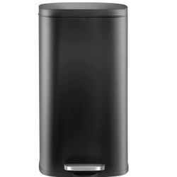 8 Gal (30L) Trash Can Stainless Steel with Lid, Removable Inner Bucket  