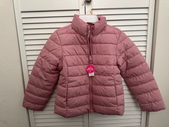 NWT! The Children's Place Girls Puffer Jacket Size M Rose Quartz Water-Resistant